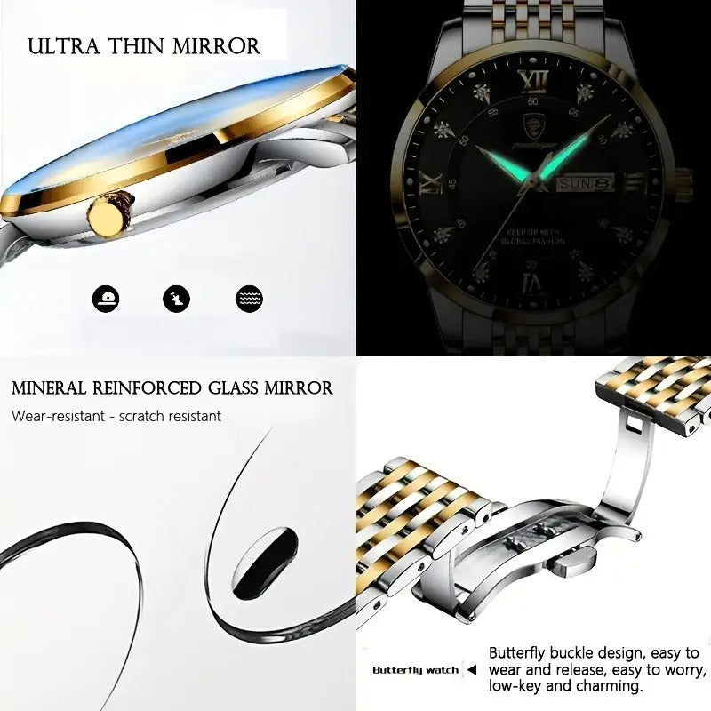 1 piece of mens stylish quartz watch - jewelry & accessories