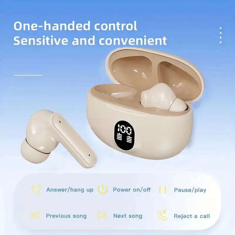 Display true wireless earbuds type c charging case