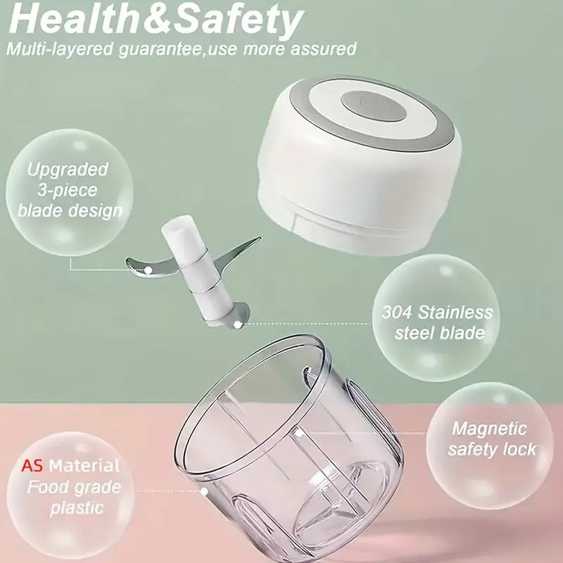 Usb rechargeable electric vegetable chopper – powerful mini