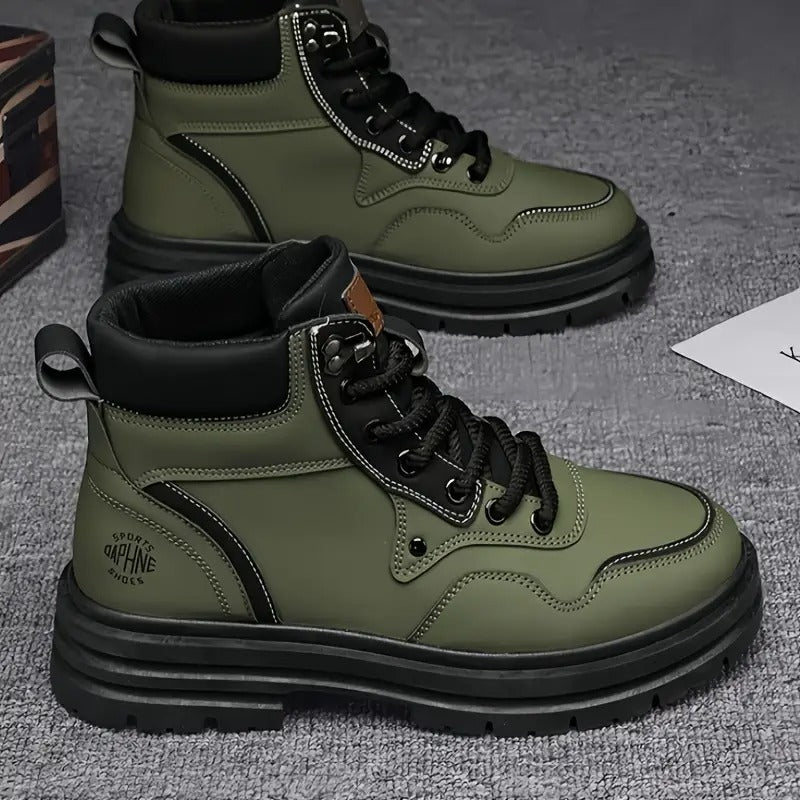 large size high top casual shoes short boots mens boots high top trendy versatile british style short boots top work boots mens hiking boots