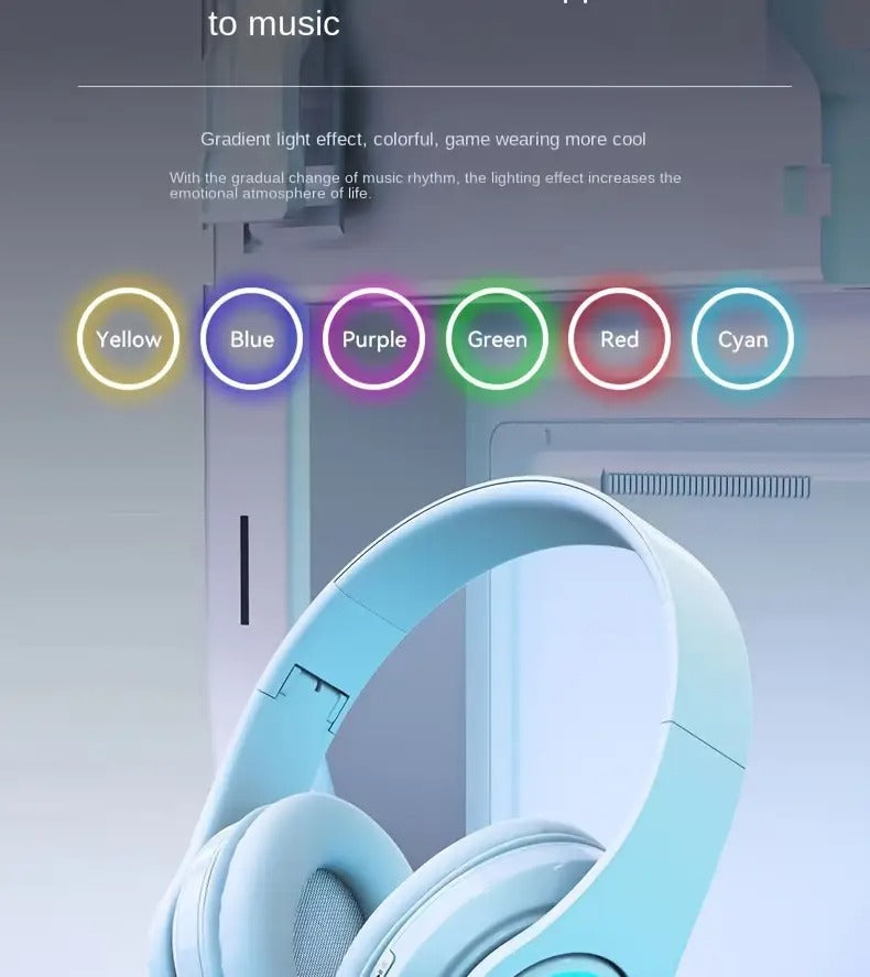 39 luminous wireless headphones plug in wired wireless