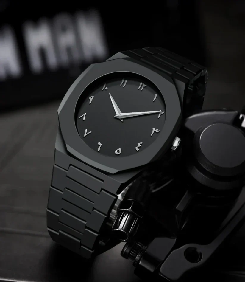 Black Arabic Aura Watch For Men Stylish Aura Watch